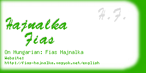 hajnalka fias business card